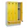 locker met bank,HxBxD 1950x1200x815mm,4vak,vak B 300mm,draaigrendel