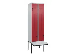 Z-garderobekast,HxBxD 2120x600x815mm,2vak,vak B 300mm,draaigrendel