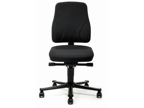 Werkplaatsstoel Stof Zwart 450-600mmx460x410-470mm wielen