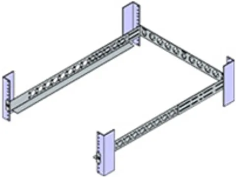 Origin Storage 1U Universal 4-Post Fixed Server Rails, 20 kg