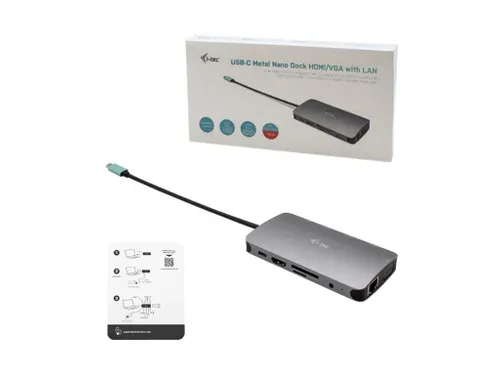 i-tec USB-C Metal Nano Dock HDMI/VGA with LAN