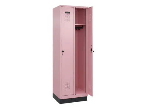locker,HxBxD 1950x600x500mm,2vak,vak B 300mm,draaigrendel,sokkel