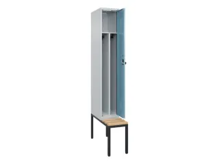locker met bank,voor scheiding van kleding,HxBxD 2120x300x815mm,1vak - 1
