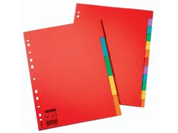 Tabblad A4 12 Tabs Karton 23-R Gekleurde Tabs