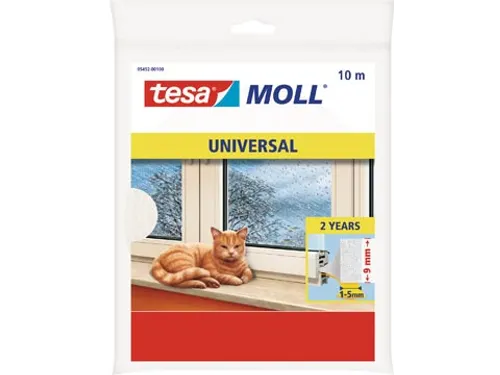 Moll Universal tochtstrip 10mx9mm wit