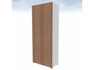 kantoorkast,HxBxD 2140x860x450mm,4xhouten vloer,5ordnerhoogte,romp wit - 3