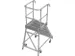 escalier mobile,roulant,estrade H 1,2m,5marches a. revêtement R13,alu