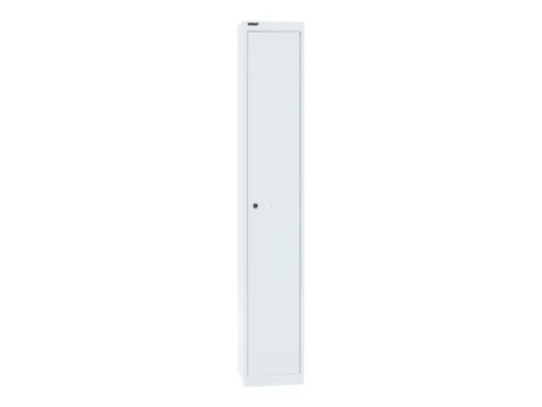 garderobekast,HxBxD 1802x305x457mm,1x2vak.,cil.-slot,romp verkeerswit