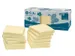 Bloc-mémos recyclé 75x75mm jaune paquet de 12 blocs
