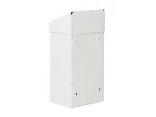 Metalen Afvalbak met pushklep 50 Liter Wit - 2