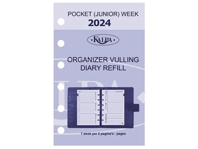 Agendavulling 2027 Kalpa Pocket jaardoos 7dagen/2pagina'