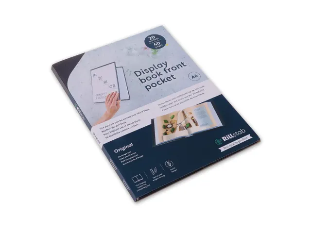 Showmap Rillstab A4 RI99429 20 Tas Zwart met transparant insteekvak