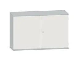 kantoorkast,HxBxD 770x1200x430mm,decor romp lichtgrijs,decor front wit