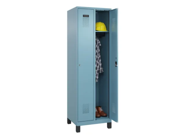 locker,HxBxD 1950x600x500mm,2vak,vak B 300mm,cil.-slot,voeten