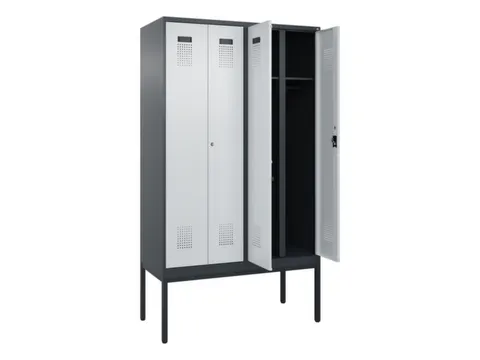 locker voor scheiding van kleding,HxBxD 2120x1200x500mm,4vak
