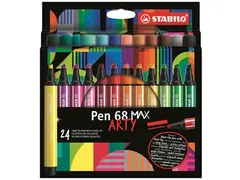 Viltstift STABILO Pen 68 Max Arty assorti etui à 24 stuks