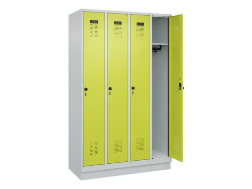 locker,HxBxD 1950x1200x500mm,4vak,vak B 300mm,draaigrendel,sokkel