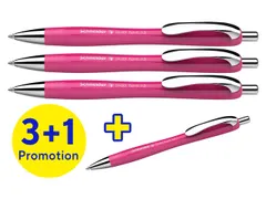 Balpen Schneider Rave XB Power Pink doos a 3 + 1 gratis