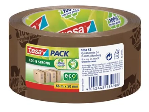 Tesapack eco & strong ecoLogo 50mmx66m PVC bruin