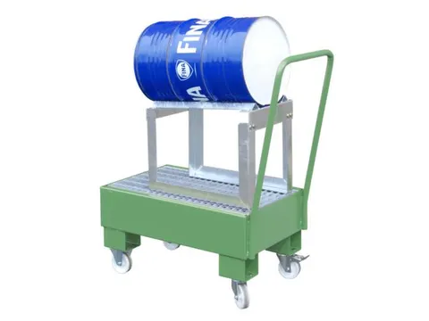 verrijdbare opvangbak,v. 1x60l vat,opvangvol. 61l,HxBxD 1075x500x940mm