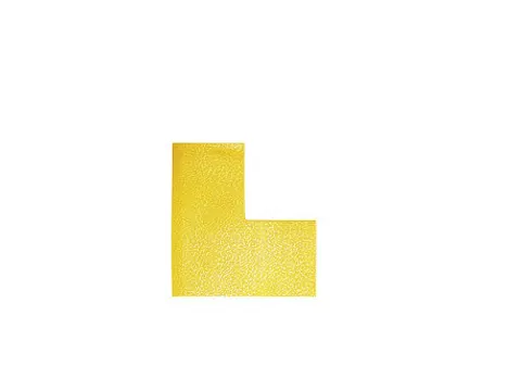 Vloermarkeringssticker in L-Vorm Geel 100x100mm
