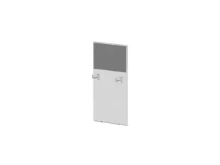 baliepaneel,v. bureau,aanbouw links,B 600mm,Bl-wit,BN8078-grijs - 1