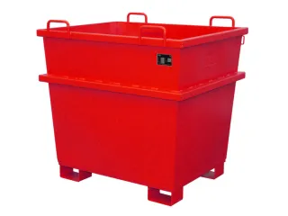 Universele Stortgoedbak Rood Heftruck Kraantraverse 1215x1040x1200mm - 1