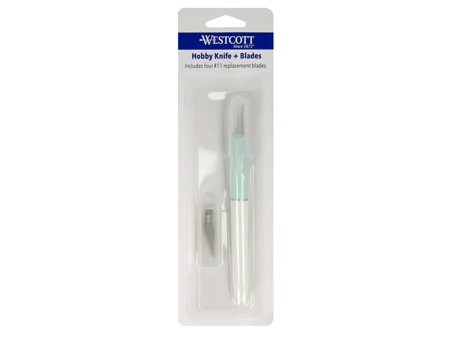 Couteau Hobby Westcott avec capuchon de protection comprenant 4 lames