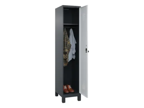 locker,HxBxD 1950x400x500mm,1vak,vak B 400mm,draaigrendel,voeten