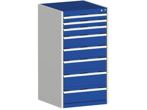 ladekast HxBxD 1200x650x650mm 8laden romp RAL7035 front RAL5010