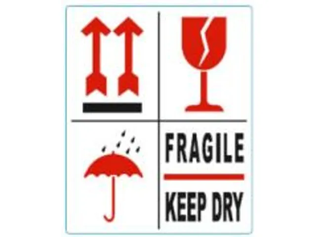 Waarschuwingsetiketten 97x79mm Pijl&Glas