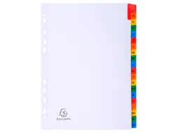 Bedrukte Tabbladen A-z A4 20-Delig 11-Gaats Versterkte Kleurtabs