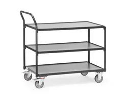 Lichte Tafelwagens 2752 Ral7016 3 Etages 1000x600mm Houten Plaat