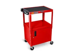 bijzetwagen,HxLxB 610-1060x610x460mm,rood,2niveau(s)