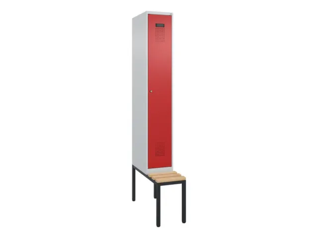 locker met bank,voor scheiding van kleding,HxBxD 2120x300x815mm,1vak