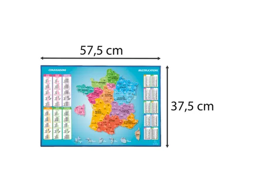 Onderlegger PVC 37,5 x57,5cm Frankrijk