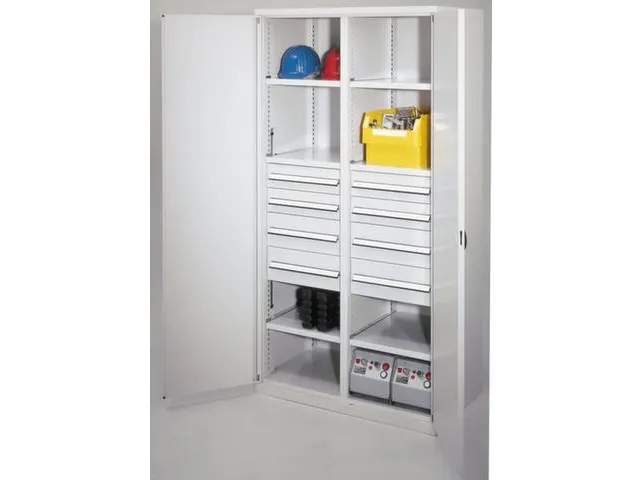 Materiaalkast Scheidingswand Dubbelwdeur 1950x1000x600mm 6legborden