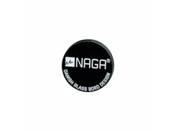 Magneten Naga 25x25mm rond logo Naga zwart