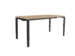Bureau Linesto N4 hoogte instelbaar 120x80cm honey castello 25mm zwart