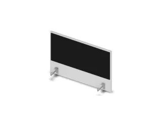 opzetpaneel bureau aanbouw zijkant Bl-wit BN8033-zwart 800mm - 1