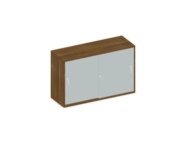 Schuifdeurkast 770x1200x430mm Romp Noten Decor Front Lichtgrijs