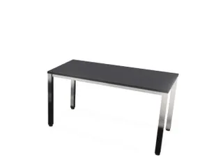 vergadertafel,HxBxD 740x1400x700mm,rechthoekig,CC-zwart - 1