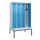 locker met bank,HxBxD 2120x1200x815mm,4vak,vak B 300mm,draaigrendel