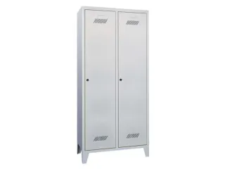 locker,HxBxD 1850x800x500mm,2vak,vak B 400mm,RAL7035,front RAL6011 - 1