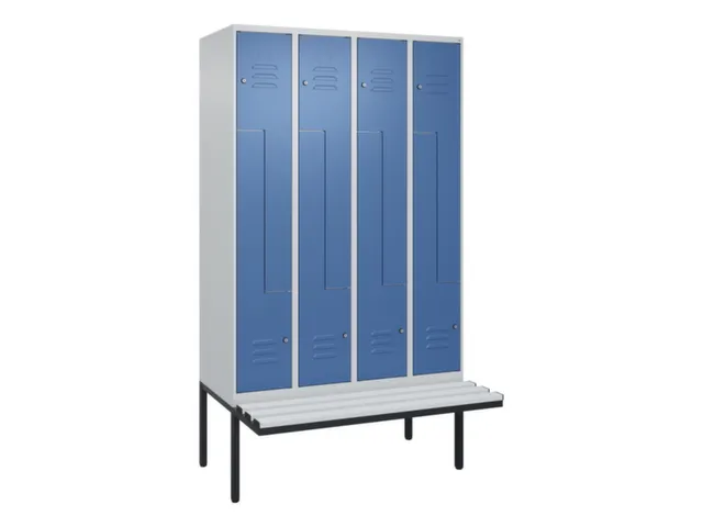 Z-garderobekast,HxBxD 2120x1200x815mm,8vak,vak B 300mm,cil.-slot
