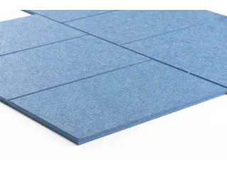 Akoestische PET-vilt Parallellogram tegels blauw 30x25cm 22 stuks - 2