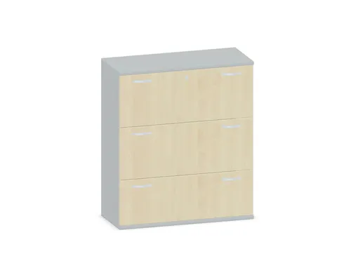 hangmappenkast 1150x1000x430mm 3hangmappenframes Onyx+Esdoorn