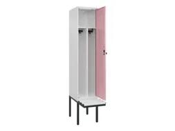 locker met bank,voor scheiding van kleding,HxBxD 2120x400x815mm,1vak