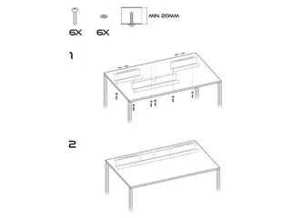 Verstelbare Kabelgoot Zwart voor onder het bureau - 3