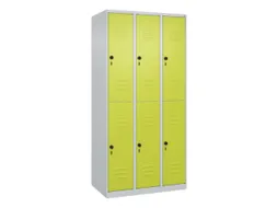 dubbeldekse locker,HxBxD 1850x900x500mm,3x2vak.,vak B 300mm